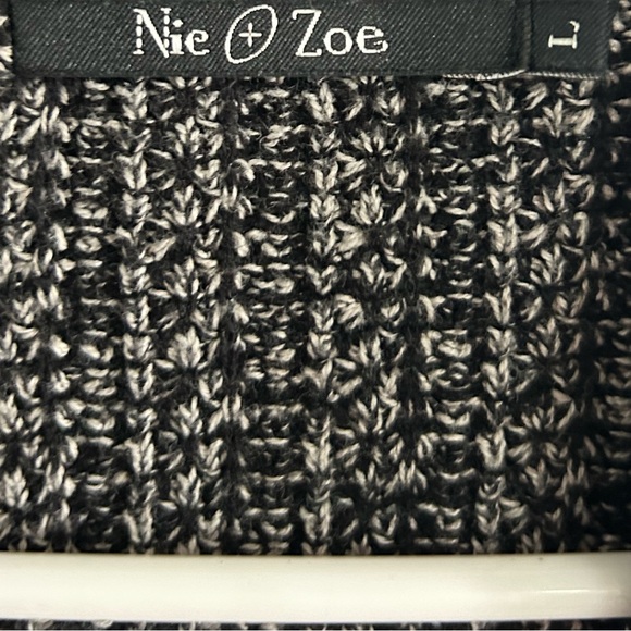 Nic + Zoe Black , Gray Cardigan Button Down Sweater. - Picture 5 of 6